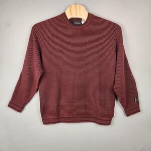 Carlo Colucci Sweater Mens Large Burgundy Crewneck Pullover Made in Germany